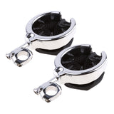 Maxbell 2x Chrome Universal Motorcycle Handlebar Cup Holder Metal Drink For Harley