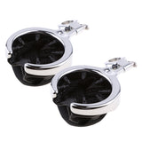Maxbell 2x Chrome Universal Motorcycle Handlebar Cup Holder Metal Drink For Harley