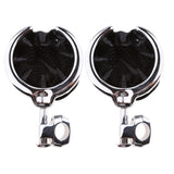 Maxbell 2x Chrome Universal Motorcycle Handlebar Cup Holder Metal Drink For Harley