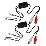 Maxbell 2x Car Audio Speaker Wire To Rca Line Output Converter Cable Length 8inch