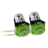 Maxbell 2x 12V Peristaltic Liquid Miniature Dosing Hose Pump for Aquarium Lab Green
