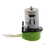 Maxbell 2x 12V Peristaltic Liquid Miniature Dosing Hose Pump for Aquarium Lab Green