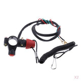 Maxbell 2x Universal Boat Outboard Engine Stop Safety Kill Switch Tether Cord