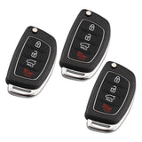 Maxbell 3x 4 Button Remote Fob Key Case & Blade For Hyundai i10 i20 i30 i35 i40