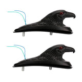 Maxbell 2x Motorcycle Front Fender Light Eagle Face Ornament Eyes Light Frame