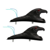 Maxbell 2x Motorcycle Front Fender Light Eagle Face Ornament Eyes Light Frame