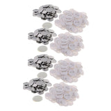 Maxbell 400 Sets Button Parts for Badge Maker Machine Clip Pin Top/Bottom Cover