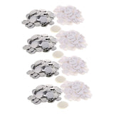 Maxbell 400 Sets Button Parts for Badge Maker Machine Clip Pin Top/Bottom Cover