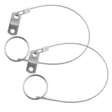 Maxbell 2pcs 316 Stainless Steel Quick Release Pin Lanyard for Boat Deck Hinge 150mm