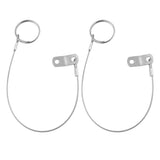 Maxbell 2pcs 316 Stainless Steel Quick Release Pin Lanyard for Boat Deck Hinge 150mm