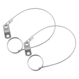 Maxbell 2pcs 316 Stainless Steel Quick Release Pin Lanyard for Boat Deck Hinge 150mm