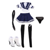 Maxbell 1/6 Female Sailor Uniform Outfits + High Heel Shoes for 12" Action Figures