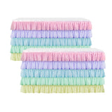 Maxbell 2x Tulle Rainbow Table Skirt for Wedding Party Home Table Decor 75x183cm