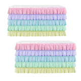 Maxbell 2x Tulle Rainbow Table Skirt for Wedding Party Home Table Decor 75x183cm