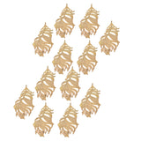Maxbell 12Pcs Large Feather Charms Pendants DIY Bookmark Jewelry Findings Gold