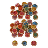 Maxbell 60 Pieces Round Flat Spacer Beads Porcelain Ceramics Bead for Jewelry Making