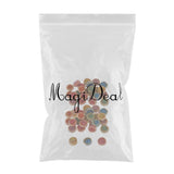 Maxbell 60 Pieces Round Flat Spacer Beads Porcelain Ceramics Bead for Jewelry Making