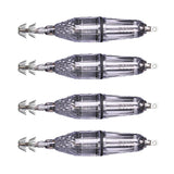 Maxbell 4 Pieces Luminous Octopus Squid Jig Hook 12cm Saltwater Fishing Lure Bait