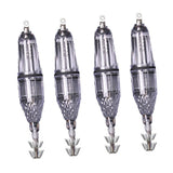 Maxbell 4 Pieces Luminous Octopus Squid Jig Hook 12cm Saltwater Fishing Lure Bait