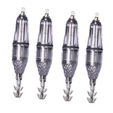 Maxbell 4 Pieces Luminous Octopus Squid Jig Hook 12cm Saltwater Fishing Lure Bait