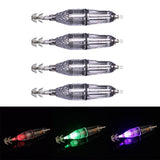 Maxbell 4 Pieces Luminous Octopus Squid Jig Hook 12cm Saltwater Fishing Lure Bait