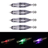 Maxbell 4 Pieces Luminous Octopus Squid Jig Hook 12cm Saltwater Fishing Lure Bait