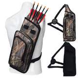 Maxbell 2 Pieces Archery Quiver Backpack Hunting Bag Compound Recurve Bow Holder