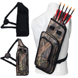 Maxbell 2 Pieces Archery Quiver Backpack Hunting Bag Compound Recurve Bow Holder