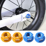 Maxbell 2 Pair Kids Bike Hubs Nut M10 Folding Balance Bike Wheel Hubs Axle Nuts