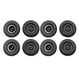 Maxbell 8 Pieces Rubber Wheel Tire Tyres for WPL Military Truck RC Car Upgrade Parts