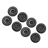 Maxbell 8 Pieces Rubber Wheel Tire Tyres for WPL Military Truck RC Car Upgrade Parts