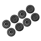 Maxbell 8 Pieces Rubber Wheel Tire Tyres for WPL Military Truck RC Car Upgrade Parts