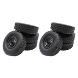 Maxbell 8 Pieces Rubber Wheel Tire Tyres for WPL Military Truck RC Car Upgrade Parts