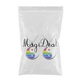Maxbell 2pcs Stainless Steel Yin Yang Pendant Necklace for Gay Lesbian Pride Gift