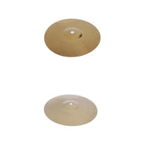 Maxbell 2pcs Brass Splash Crash Cymbal Hi Hat Cymbals for Drum Set 8inch 10inch