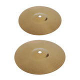 Maxbell 2pcs Brass Splash Crash Cymbal Hi Hat Cymbals for Drum Set 8inch 10inch