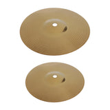 Maxbell 2pcs Brass Splash Crash Cymbal Hi Hat Cymbals for Drum Set 8inch 10inch