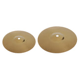 Maxbell 2pcs Brass Splash Crash Cymbal Hi Hat Cymbals for Drum Set 8inch 10inch