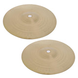 Maxbell 2 Pack of Brass Alloy Splash Crash Cymbal Hi Hat Cymbals for Drum Set 8inch