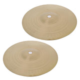 Maxbell 2 Pack of Brass Alloy Splash Crash Cymbal Hi Hat Cymbals for Drum Set 8inch