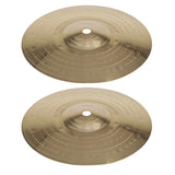 Maxbell 2 Pack of Brass Alloy Splash Crash Cymbal Hi Hat Cymbals for Drum Set 8inch