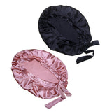 Maxbell 2x Satin Soft Adjustable Night Sleeping Cap Hat Wrap Hair Protection Bonnet