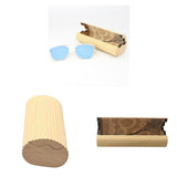 Maxbell 2 Pcs Wooden Eyewear Eyeglass Case Bamboo Sunglasses Storage Glasses Box