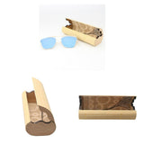 Maxbell 2 Pcs Wooden Eyewear Eyeglass Case Bamboo Sunglasses Storage Glasses Box