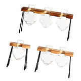 Maxbell 1/2/3 Bottle Test Tube Flower Vase ChairWooden Stand for Hydroponic Plant