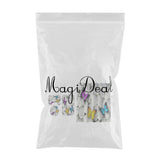 Maxbell 4 Pieces Butterfly Pebbles Shower Curtain Set w/ Bath Rug Toilet Lid Cover
