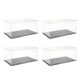 Maxbell 4PCS Clear Acrylic Display Box Case Model Figure Display Dustproof 20x12x9cm