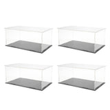 Maxbell 4PCS Clear Acrylic Display Box Case Model Figure Display Dustproof 20x12x9cm