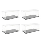 Maxbell 4PCS Clear Acrylic Display Box Case Model Figure Display Dustproof 20x12x9cm