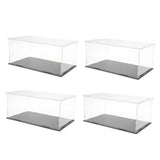 Maxbell 4PCS Clear Acrylic Display Box Case Model Figure Display Dustproof 20x12x9cm